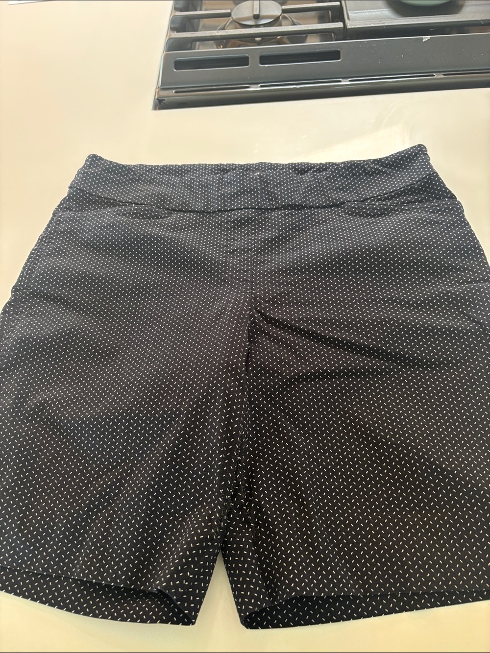 Hilary Radley Navy Printed Elastic Waist Shorts